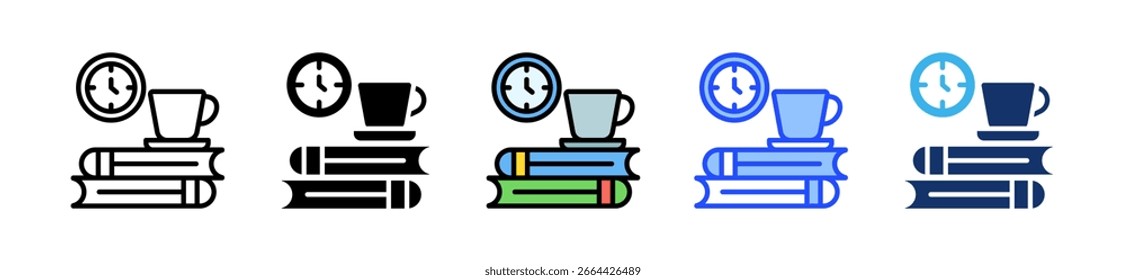 Colección de iconos de tiempo de interrupción con varios estilos