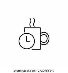 Vector de signo de icono de tiempo de interrupción