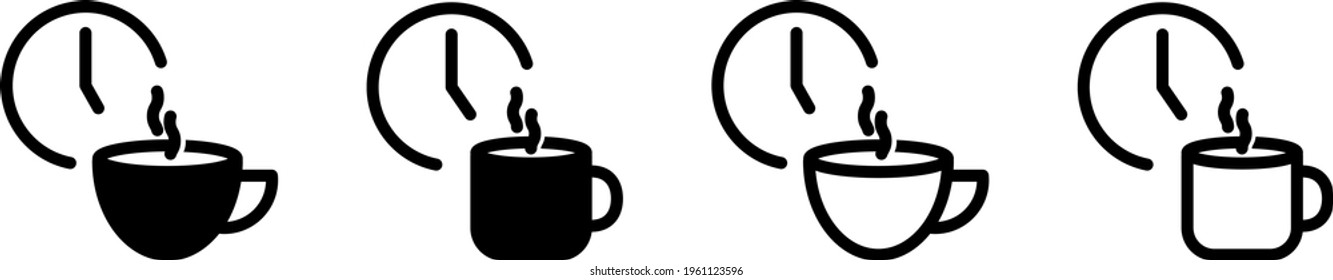 break time icon, tea time icon