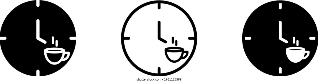 break time icon, tea time icon