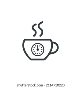 Break time icon, vector illustration