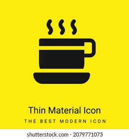 Tiempo de interrupción icono de material amarillo brillante mínimo