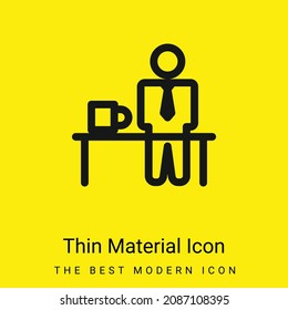 Break Time minimal bright yellow material icon
