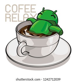 Break time tack a coffee to relax