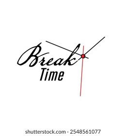 sinal de informação de texto de hora da quebra