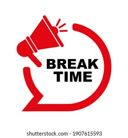 break time text on white background