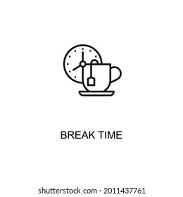 Break time Thin Line Icon Vector Eps 10, 48x48 Icon 