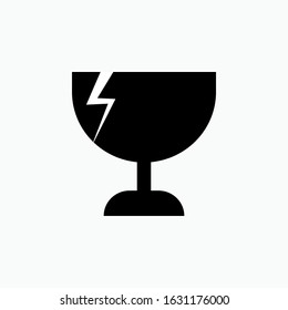 
Breakable Icon - Vector. Glass Sign & Symbol.