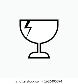 Breakable Icon Vector Sign & Symbol.