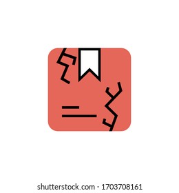 Breakage Box Symbol moderne Design Vektorillustration Illustration. einzeln auf weißem Hintergrund