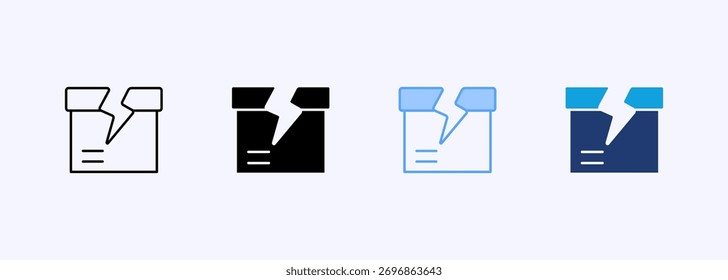 Breakage Icon Set Multiple Style Collection