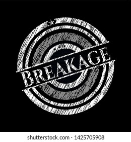 Breakage on chalkboard. Vector Illustration. Detailed.