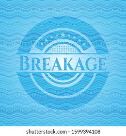 Breakage water concept badge. Vector Illustration. Detailed.