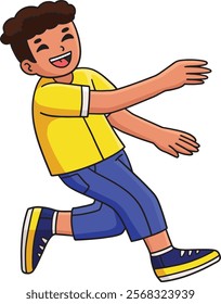 Breakdance B Boy doing Reject Step Cartoon Clipart