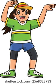 Breakdance B Girl with Egyptian Step Clipart