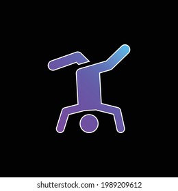 Breakdance blue gradient vector icon