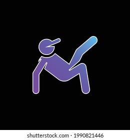 Breakdance blue gradient vector icon