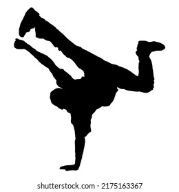 Breakdance Man Silhouette. High quality vector