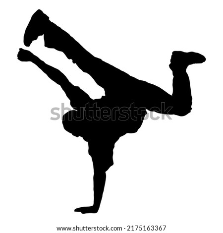 Breakdance Man Silhouette. High quality vector ストックフォト © 