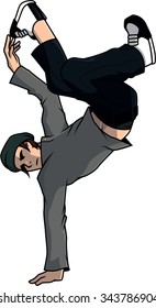 Breakdance man vector illustration design