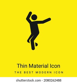 Breakdance minimal bright yellow material icon