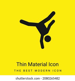 Breakdance minimal bright yellow material icon