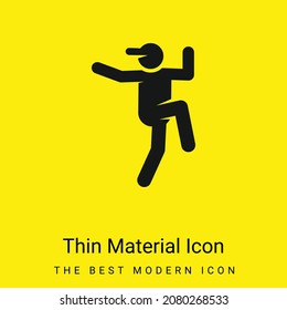 Breakdance minimal bright yellow material icon