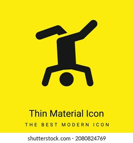 Breakdance minimal bright yellow material icon