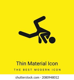 Breakdance minimal bright yellow material icon