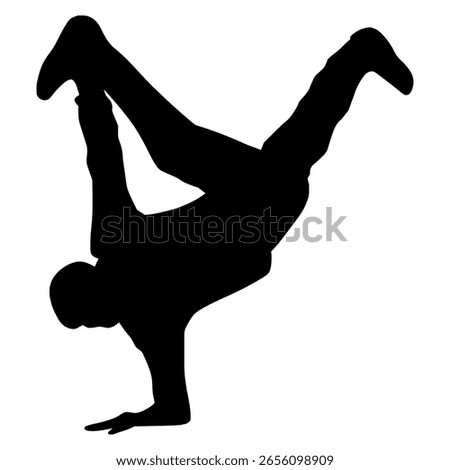 Breakdance Silhouette  Dance Illustration Art