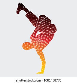 breakdance silhouette ilustration