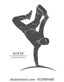 Breakdance silhouette man