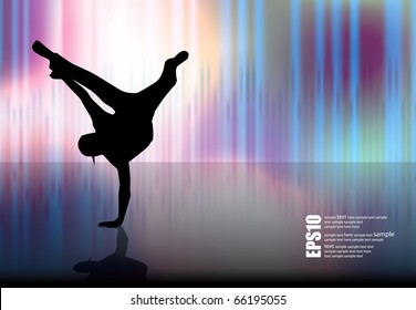 Breakdancer dancing