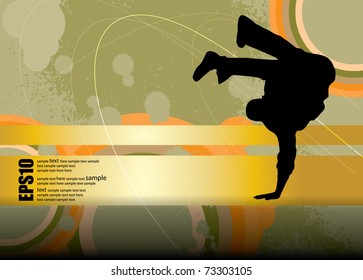 Breakdancer dancing