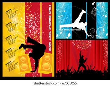 Breakdancer dancing. Event background