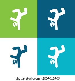 Desencadenador Plano de cuatro colores conjunto de iconos mínimo