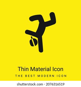 Icono de material amarillo brillante mínimo para el bailarín
