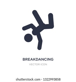breakdancing dancer icon on white background. Simple element illustration from Sports concept. breakdancing dancer sign icon symbol design.