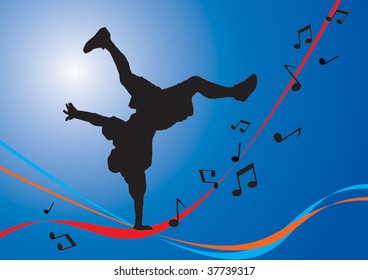 Breakdancing Flow. Vector illustration