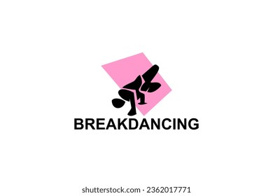 icono de línea vector breakdance. baile, practica el breakdance. ilustración del pictograma de baile deportivo.