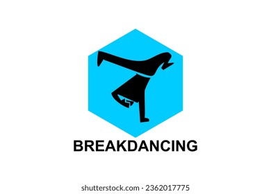 icono de línea vector breakdance. baile, practica el breakdance. ilustración del pictograma de baile deportivo.