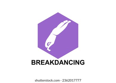 icono de línea vector breakdance. baile, practica el breakdance. ilustración del pictograma de baile deportivo.