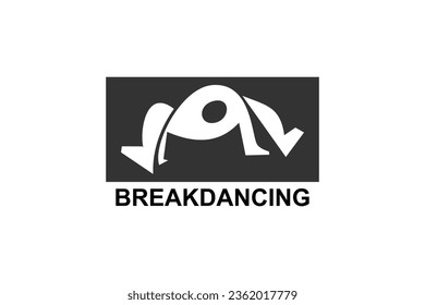 icono de línea vector breakdance. baile, practica el breakdance. ilustración del pictograma de baile deportivo.