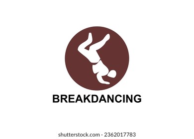 icono de línea vector breakdance. baile, practica el breakdance. ilustración del pictograma de baile deportivo.