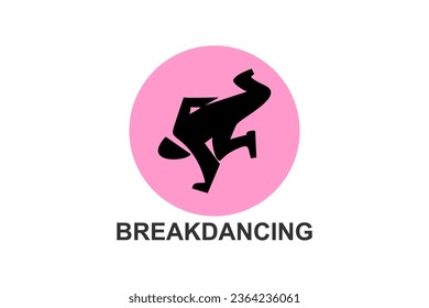 icono de línea vector breakdance. baile, practica el breakdance. ilustración del pictograma de baile deportivo.