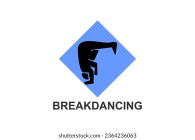 icono de línea vector breakdance. baile, practica el breakdance. ilustración del pictograma de baile deportivo.