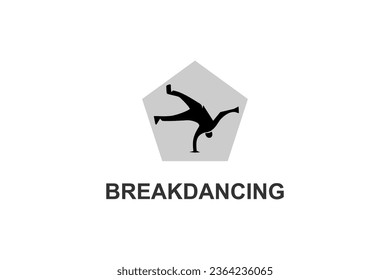 icono de línea vector breakdance. baile, practica el breakdance. ilustración del pictograma de baile deportivo.