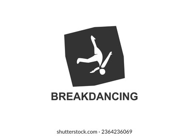 icono de línea vector breakdance. baile, practica el breakdance. ilustración del pictograma de baile deportivo.