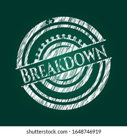 Emblema de pizarra descompuesta. Ilustración vectorial. Detallado.