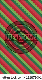 Breakdown christmas badge.
